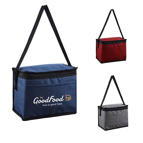 Heathered 12-Can Insulated Cooler Lunch Bag w/ Front Pocket