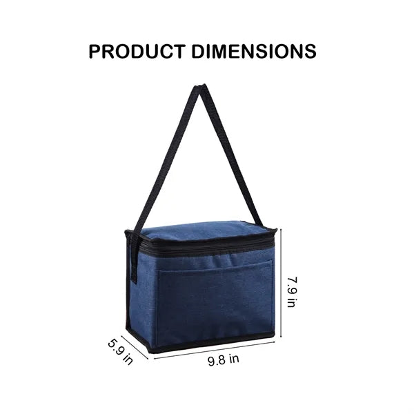 Heathered 12-Can Insulated Cooler Lunch Bag w/ Front Pocket