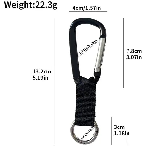 Aluminum Alloy Carabiner Keychain for Outdoor Use