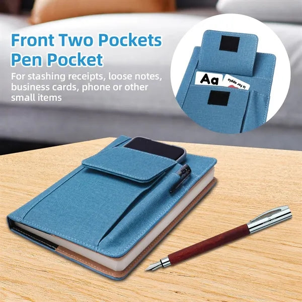 Creative Multi-Pocket Leather Journal