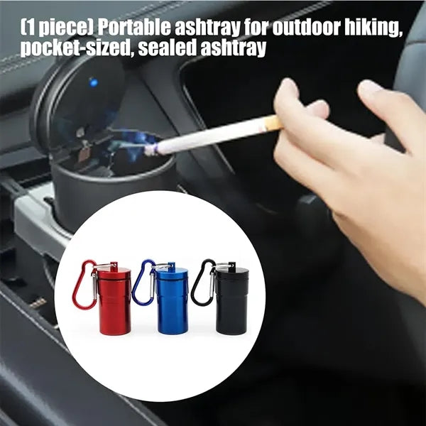 Travel Pill Holder Ashtray Portable Store Metal Bottle