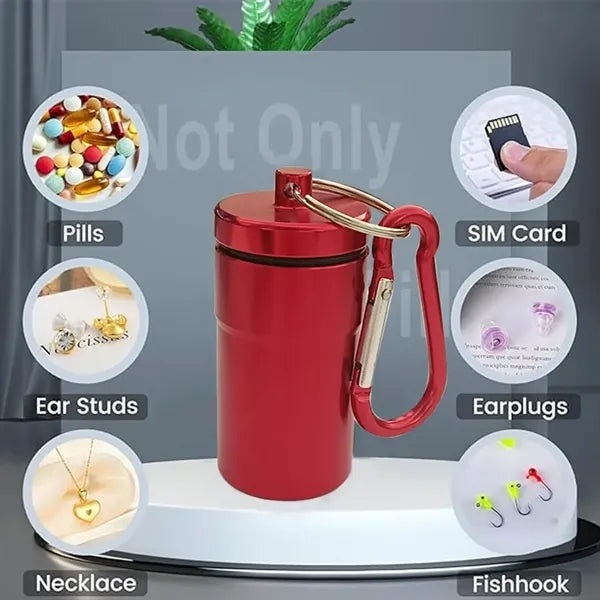 Travel Pill Holder Ashtray Portable Store Metal Bottle