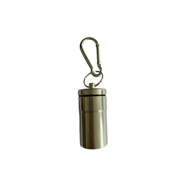 Travel Pill Holder Ashtray Portable Store Metal Bottle