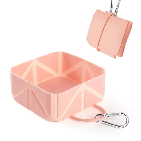 Collapsible Silicone Dog Bowl with Keychain