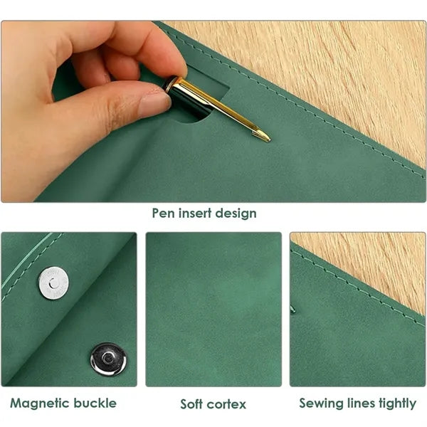 PU Leather Document File Folder Bag With Magnetic Closure