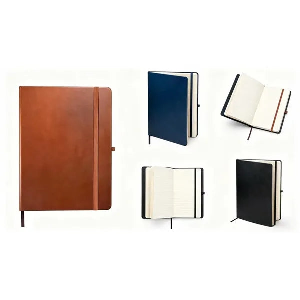 Hardcover Notebook With Pen Loop & Document Poc