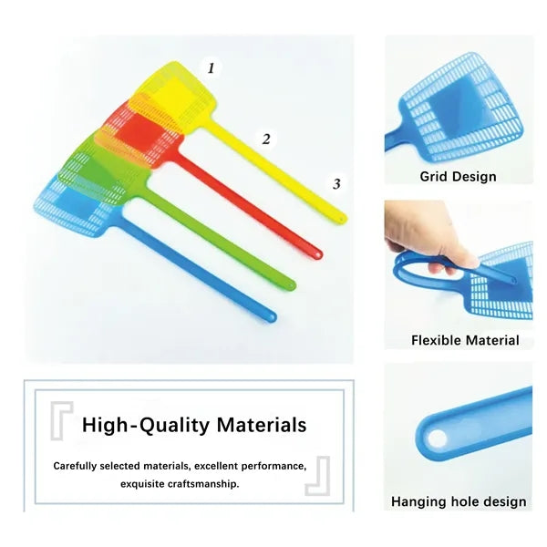 Long Handle Plastic Fly Swatter