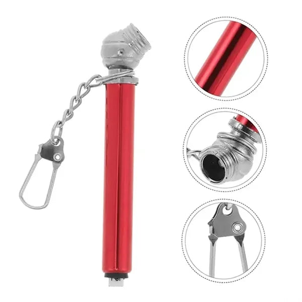 Mini Chain Equipped Portable Tire Pressure Gauge