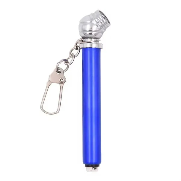 Mini Chain Equipped Portable Tire Pressure Gauge