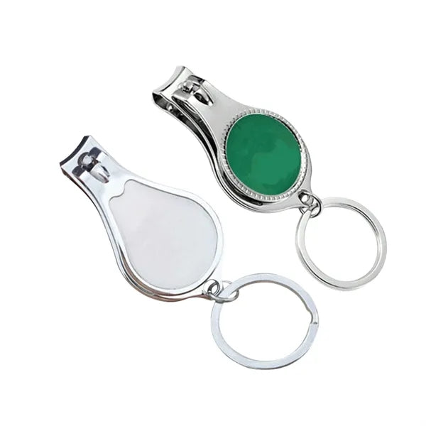 3-in-1 Epoxy Dome Nail Clipper Keychain