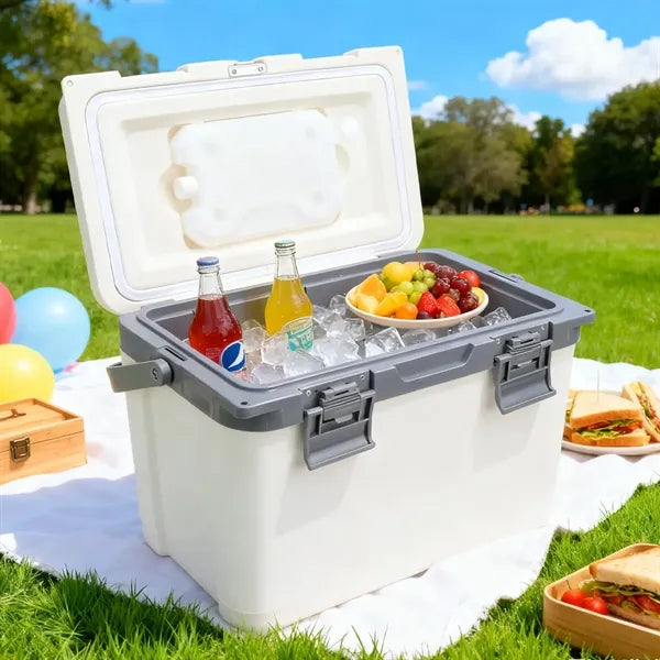 15L Outdoor Portable Insulated Cooler Box with Carry Handle