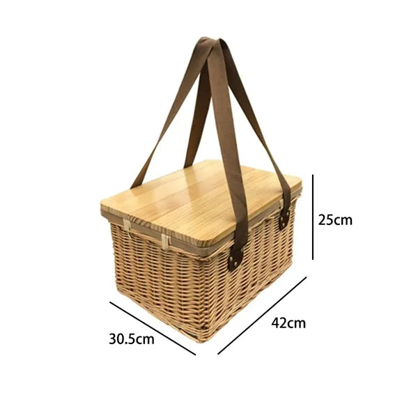 Wicker Insulated Picnic Basket