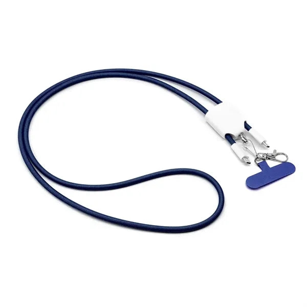 4 in 1 Phone Tether Lanyard Fast Charging Cable