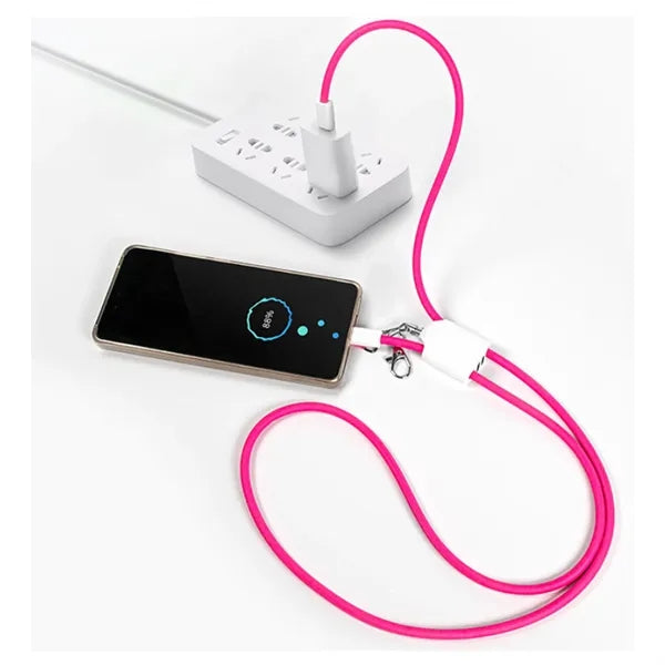 4 in 1 Phone Tether Lanyard Fast Charging Cable