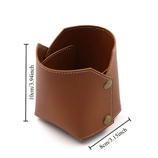 Leather Makeup Brush Holder