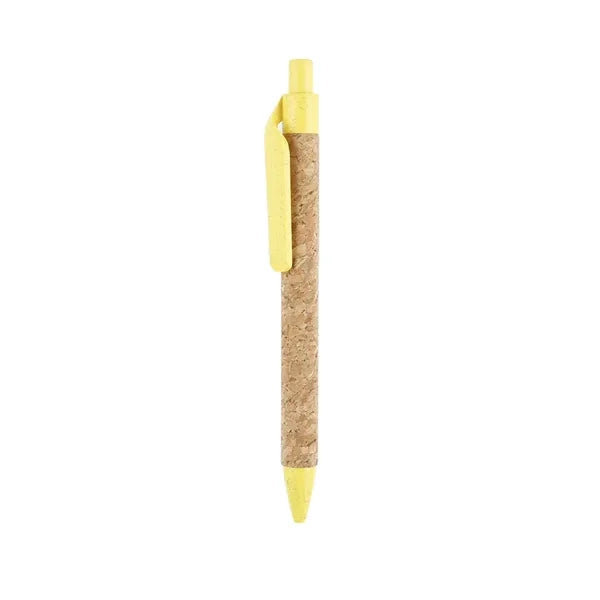 Eco-Friendly Natural Cork Barrel Ballpoint Pen