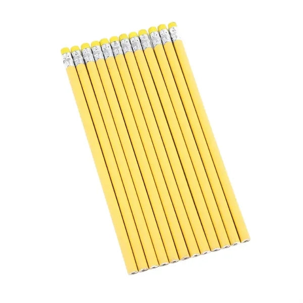 Wooden Macaron Triangular Pencil With Rubber Head