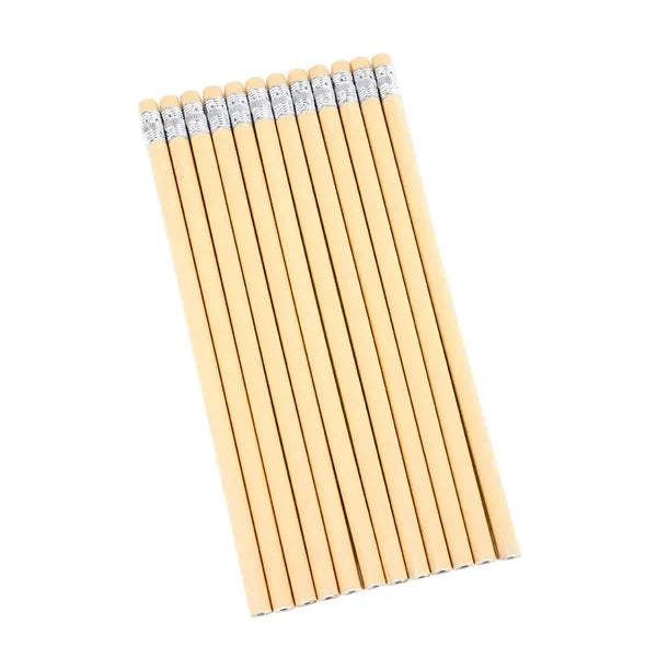 Wooden Macaron Triangular Pencil With Rubber Head