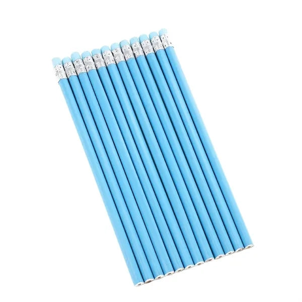 Wooden Macaron Triangular Pencil With Rubber Head
