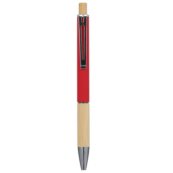 Eco Metal Click Bamboo Ballpoint Pen