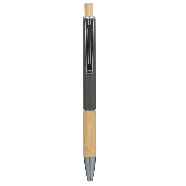 Eco Metal Click Bamboo Ballpoint Pen