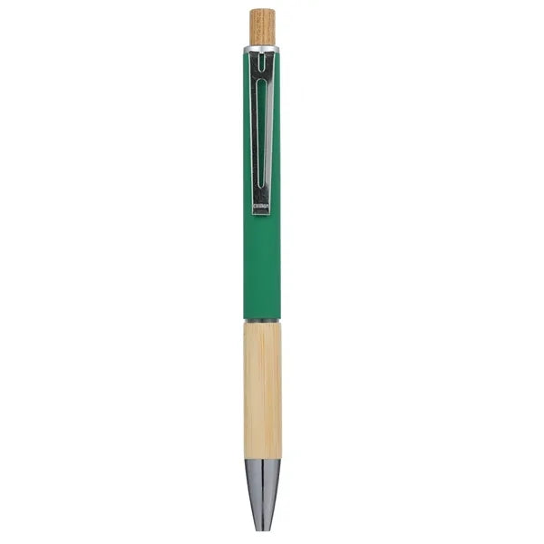 Eco Metal Click Bamboo Ballpoint Pen