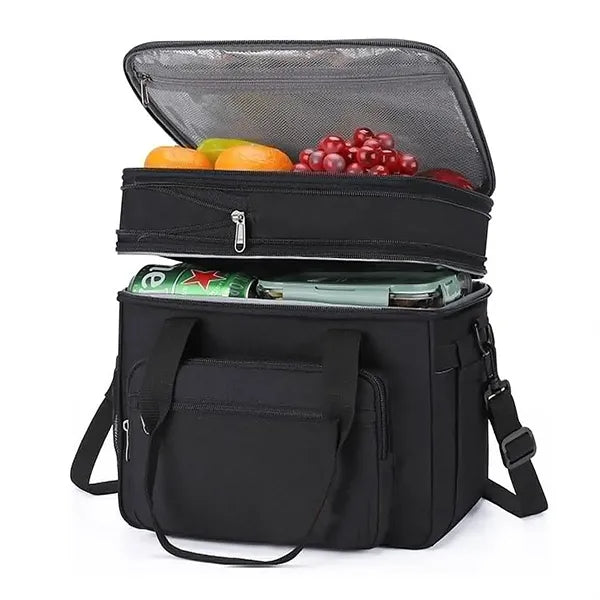 23L Expandable Double Deck Cooler Tote Bag