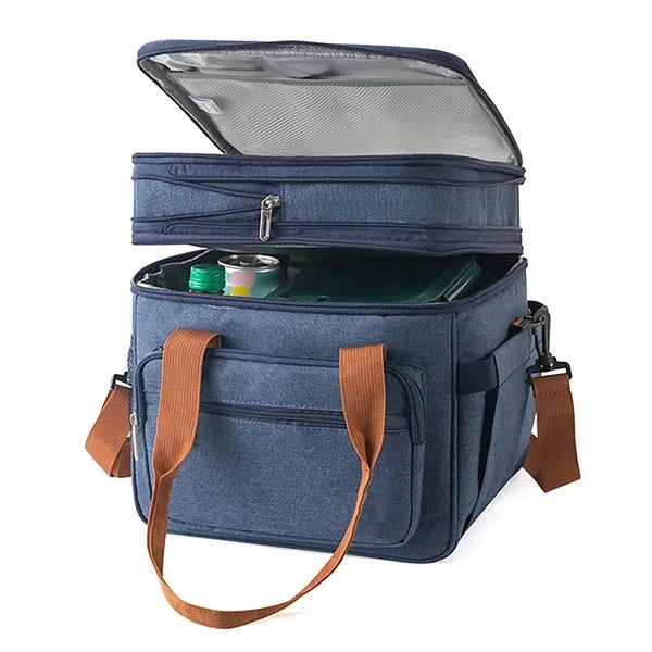 23L Expandable Double Deck Cooler Tote Bag