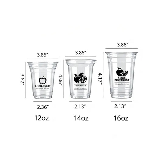 Transparent PET Cold Drink Cup Custom Logo Disposable Bevera