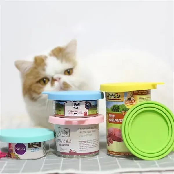 Silicone Pet Food Can Lid Cat Dog Cover