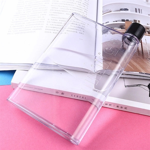 A5 Notebook Flat Plastic Water Bottle 14 oz