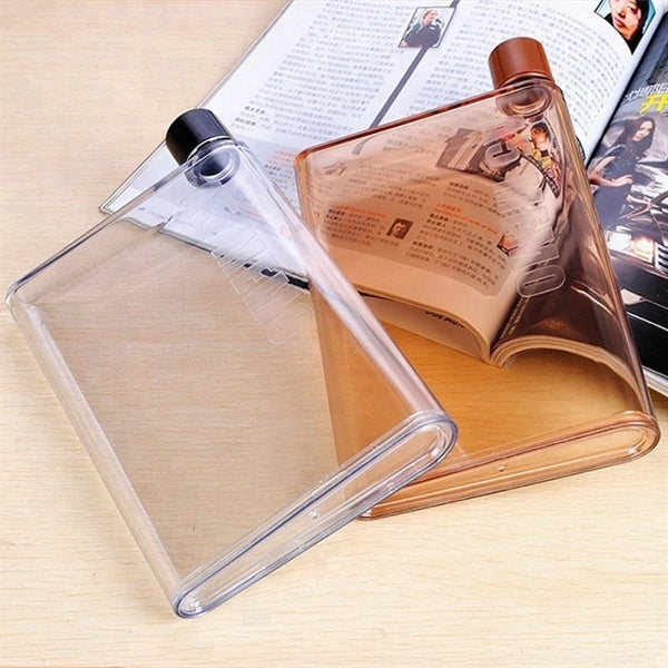 A5 Notebook Flat Plastic Water Bottle 14 oz