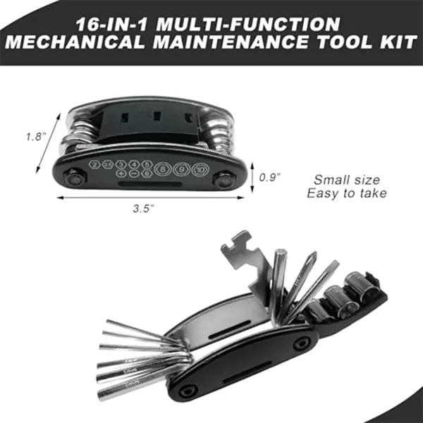 16 in 1 Motorcycle Bike Repair Tool Folding Multitool