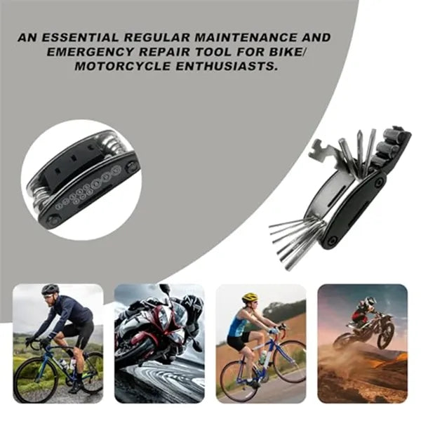 16 in 1 Motorcycle Bike Repair Tool Folding Multitool