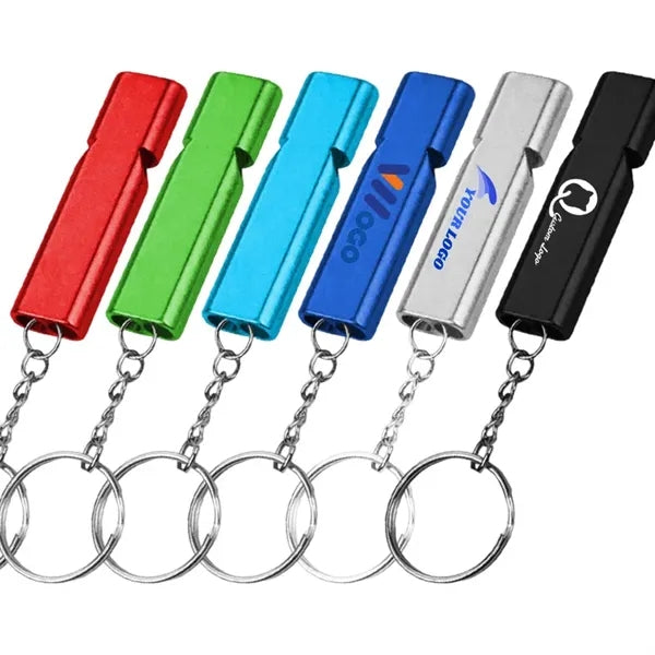 Aluminum Emergency Safety Whistle Keychain