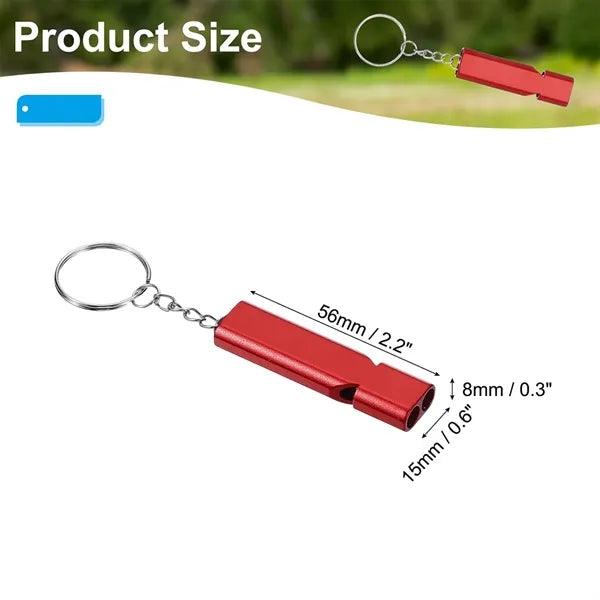 Aluminum Emergency Safety Whistle Keychain