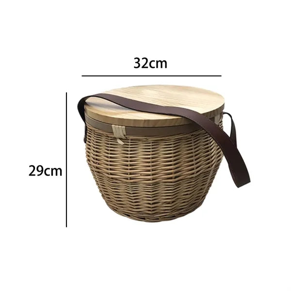 Wicker Insulated Cooler Basket
