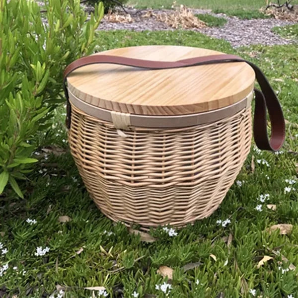 Wicker Insulated Cooler Basket