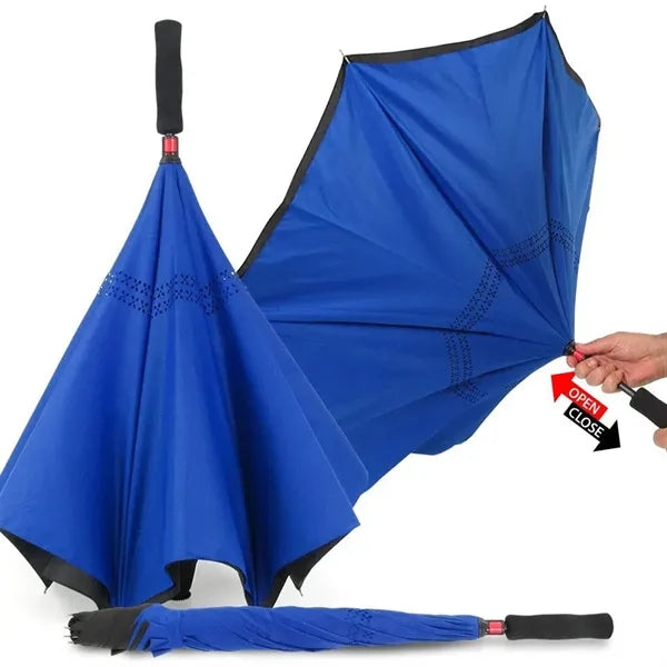 41" Inverted Umbrella with C-Shaped Handle