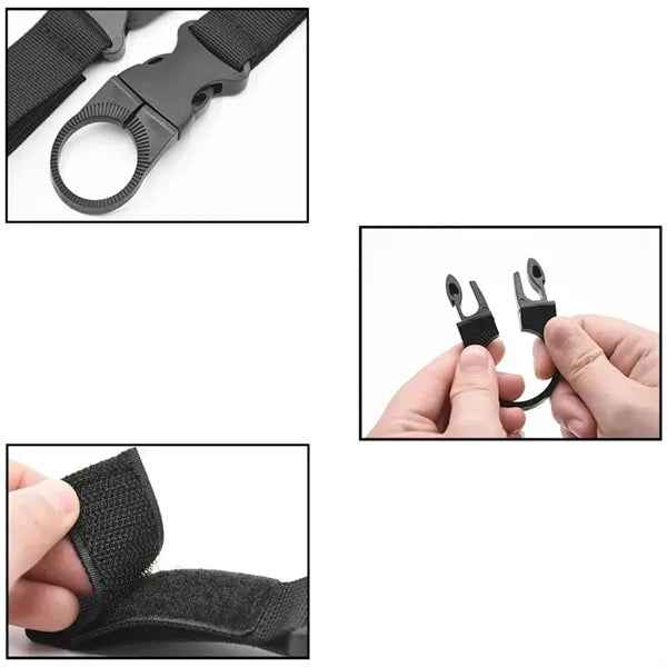 Tactical Bottle Holder Clip with Webbing Strap