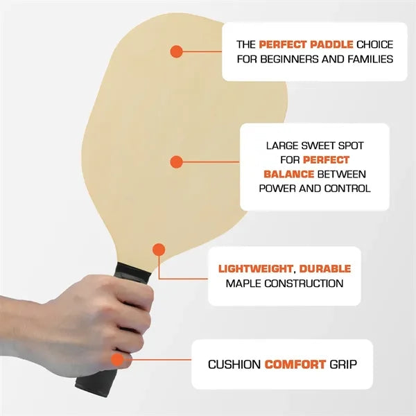 Wooden Pickleball Paddle Set