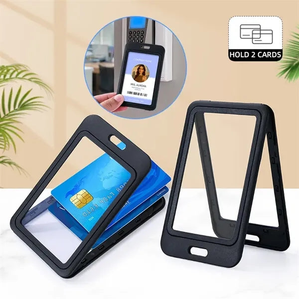ID Badge Holder & Retractable Reel Clip With Lanyard