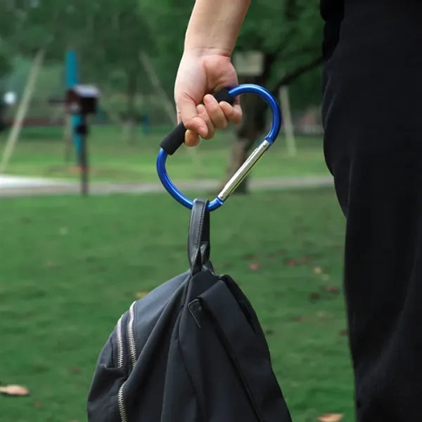 D Shaped Aluminum Carabiner with Foam Grip