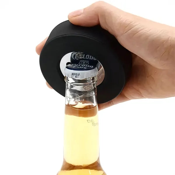 Sports Event Rubber Hockey Puck Bottle Opener