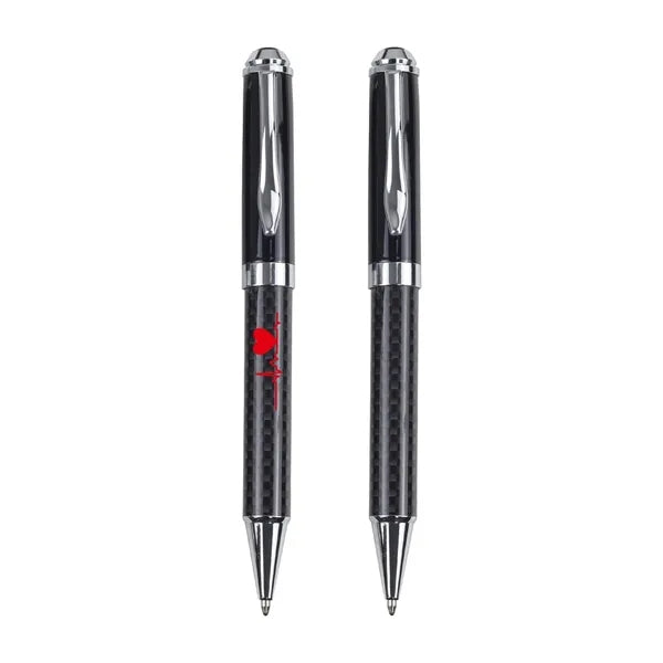 Carbon Fiber-Embossed Metal Gel Pen