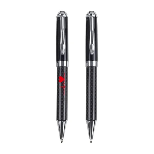 Carbon Fiber-Embossed Metal Gel Pen