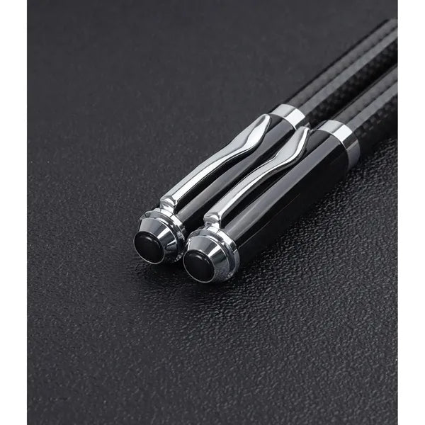 Carbon Fiber-Embossed Metal Gel Pen