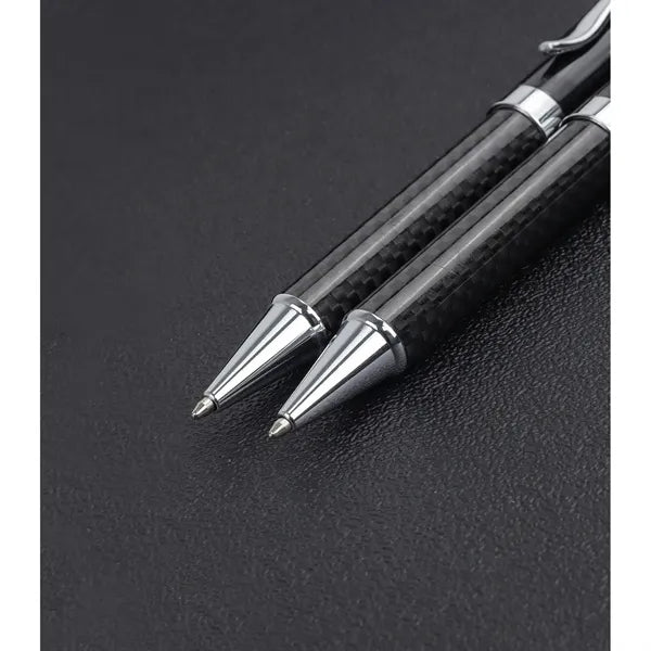 Carbon Fiber-Embossed Metal Gel Pen