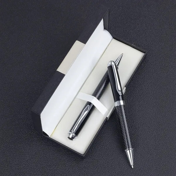 Carbon Fiber-Embossed Metal Gel Pen