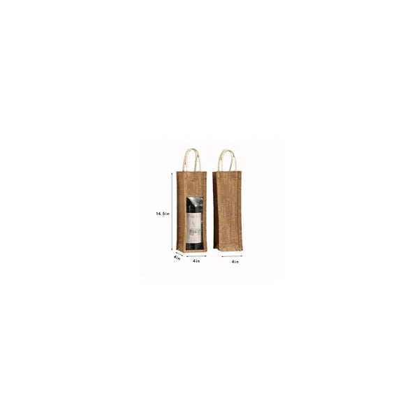 Eco-Stylish Transparent Jute Wine Tote